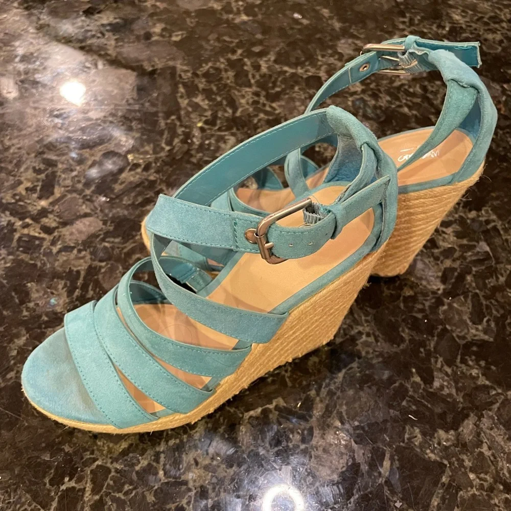 PERFECT Turquoise Espadrilles Wedge